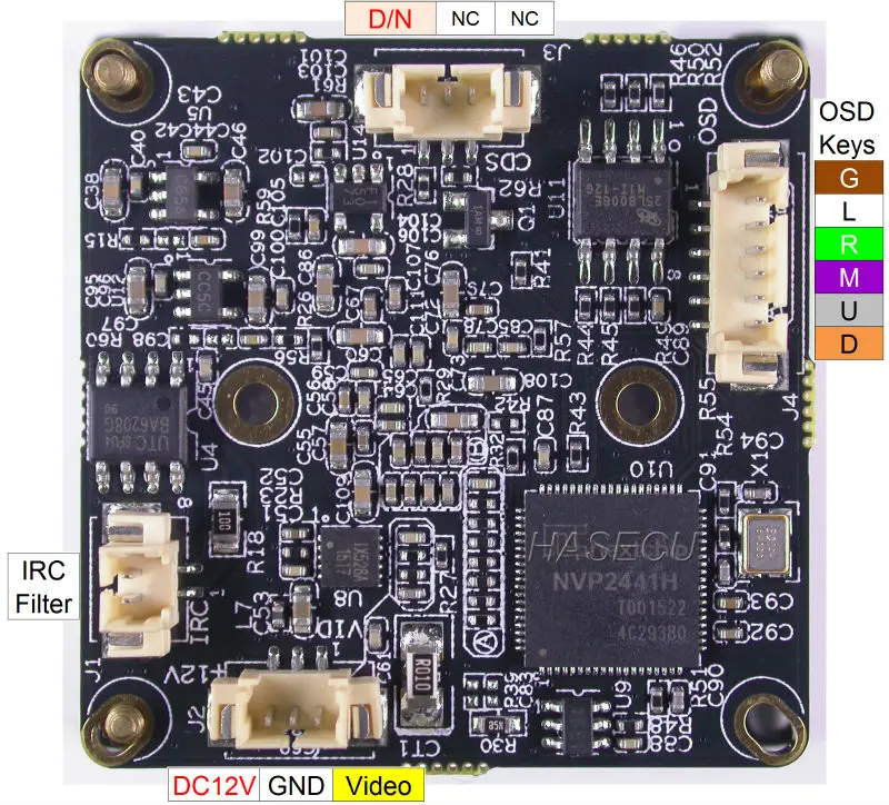 AHD H M CVBS 1/2.9 &quotIMX322 CMOS датчик изображения + Nextchip NVP2441HCCTV плата модуль камеры PCB OSD
