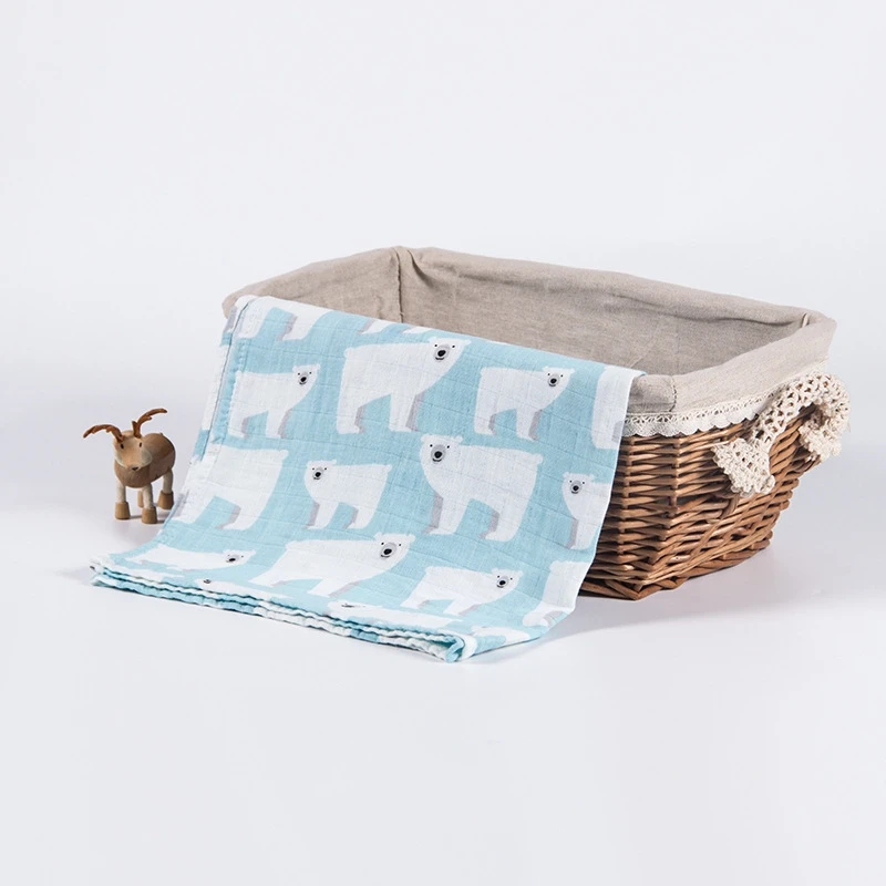 Детское одеяло органический хлопок муслин супер мягкое толстое одеяло пеленка детское банное полотенце коляска ежемесячное одеяло s новорожденное пеленание пеленать