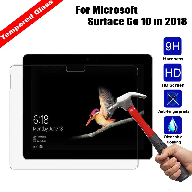Premium Tempered Glass Tablet Screen Protector For Microsoft Surface Go 10 in 2018 Ultra Clear Anti-Shatter Glossy Film | Компьютеры и