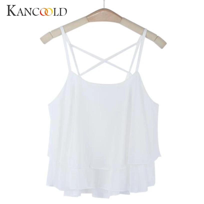 

Bewly Stylish Fashion Solid Sexy Fashion Women Irregular Summer Strap Floral Print Chiffon Shirt Camisole Vest Femme No23