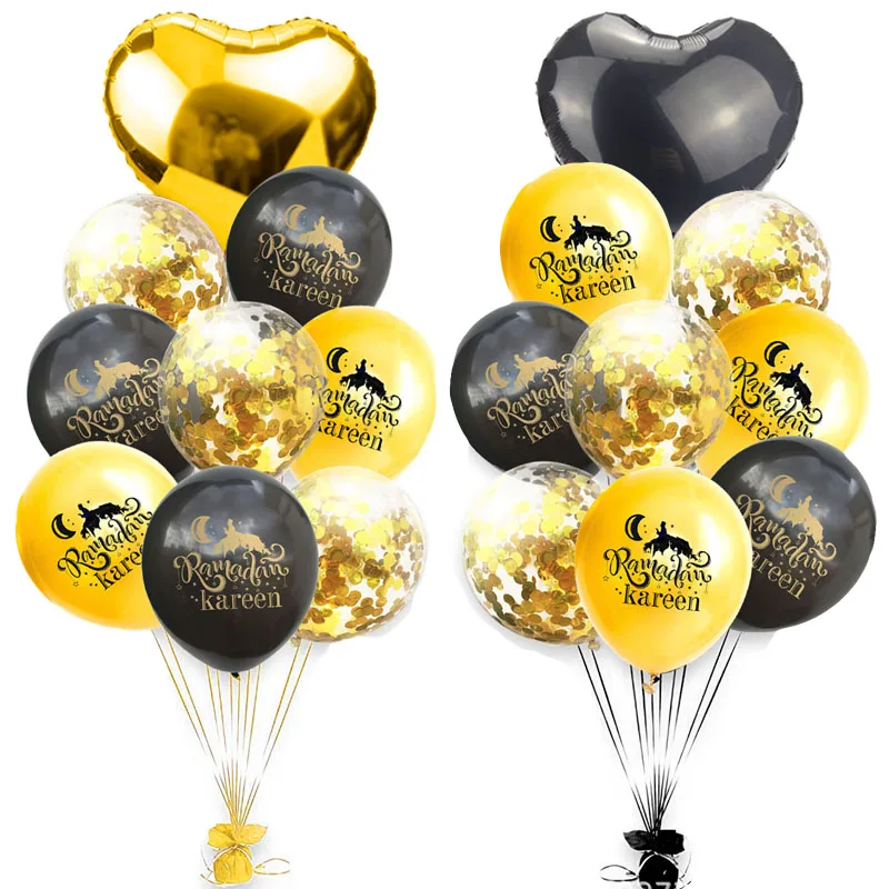 

Gold Black Eid Mubarak Balloons Eid Decoration Balloon Helium For Muslim Ramadan Deco Balon Confetti Event Party Ballon S7XN
