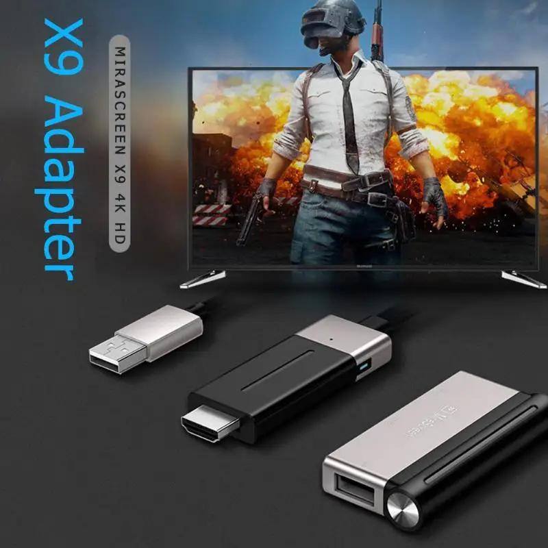 

X9 Mirascreen 4K AM8272 HD Display Dongle Mobile Game Expander Mirroring Device Support for Handle Keyboard and Mouse 65x33x12mm