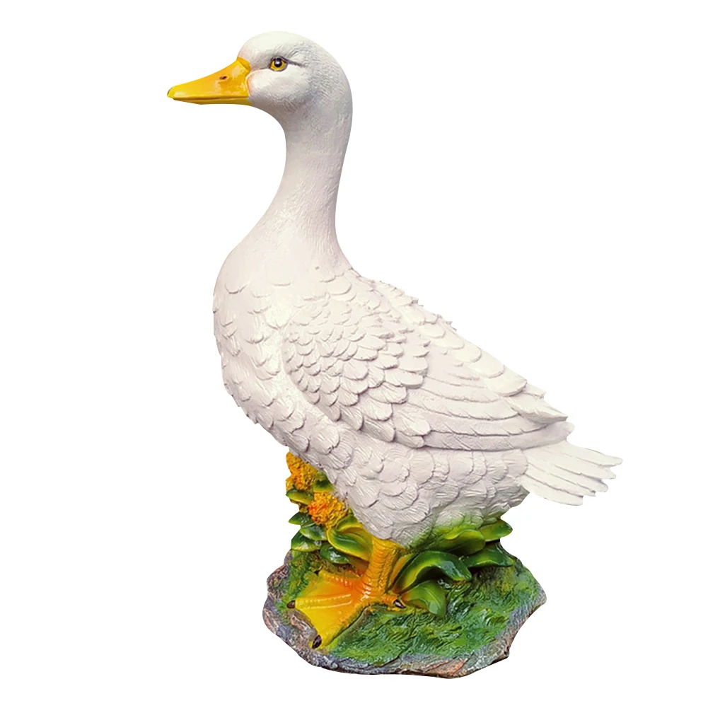 

Artificial Duck Model Realistic Ornaments Outdoor Simulation Home Landscape Pond Statues Crafts Resin Decor Garden Sculpture