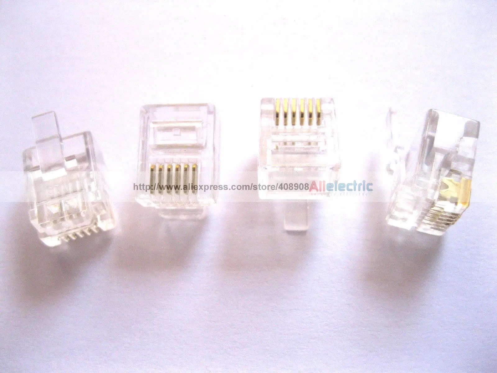 

100 Pcs RJ11 6P6C Modular Plug Telephone Connector