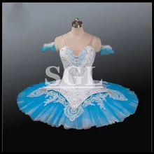 Балетные костюмы с синими птицами, профессиональные балетные пачки для сценического представления, Детские балетные пачки, подарок для девочек