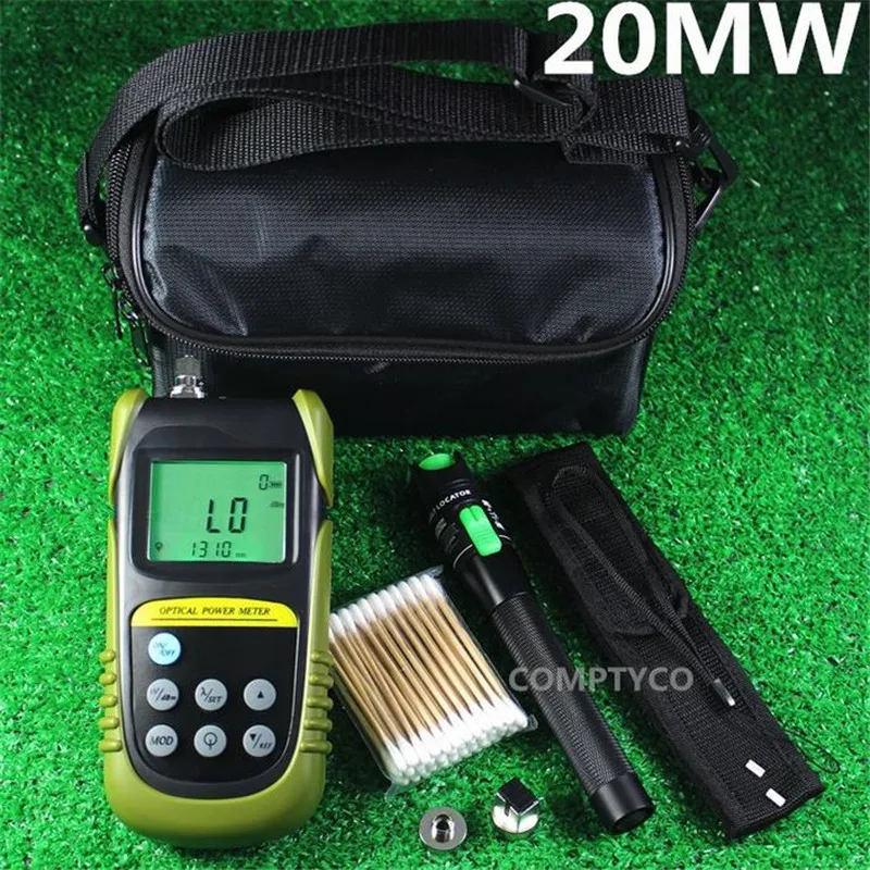 

Optical Power Meter with FC SC ST Connector + Red Laser Fiber Optic Cable Tester (Range: 20KM) Metal Visual Fault locater 20MW