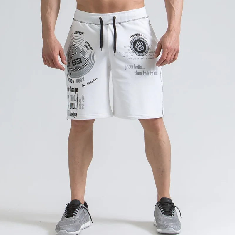

2019 New Men Summer Loose Cotton Shorts Running Jogging Sports Gym Fitness Sweatpants Male Workout Crossfit Man Short Pants