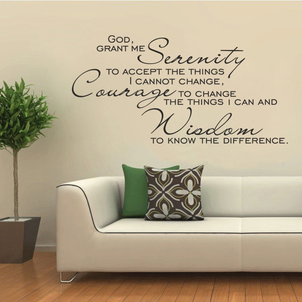 God Grant Me The Serenity Vinyl Scripture Wall Decal Christian Art