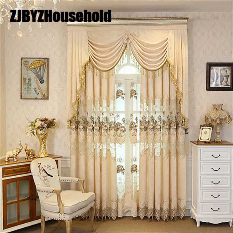 Шторы из ткани с вышивкой ажурные шторы для гостиной столовой спальни|embroidery