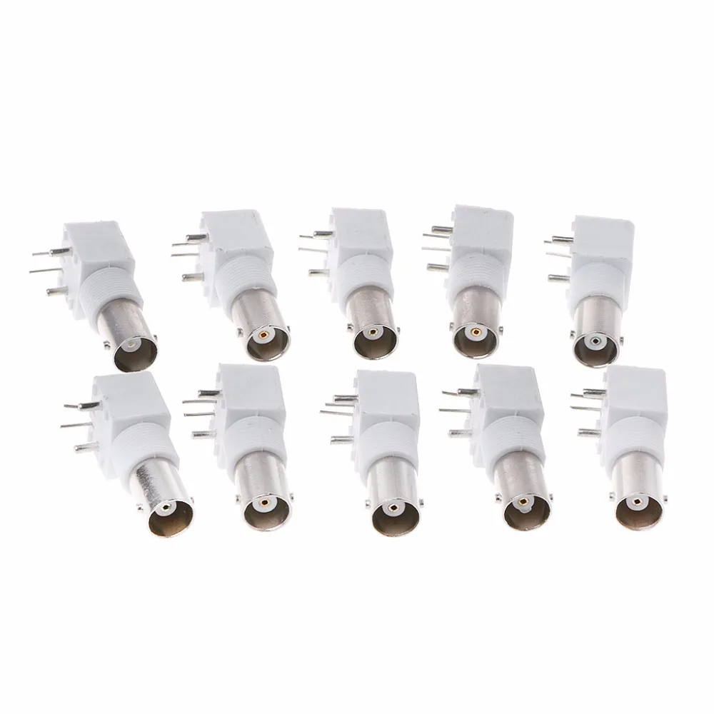 

10Pcs/Set Board PCB Mount Right Angle BNC Female Jack With Bulkhead Connector