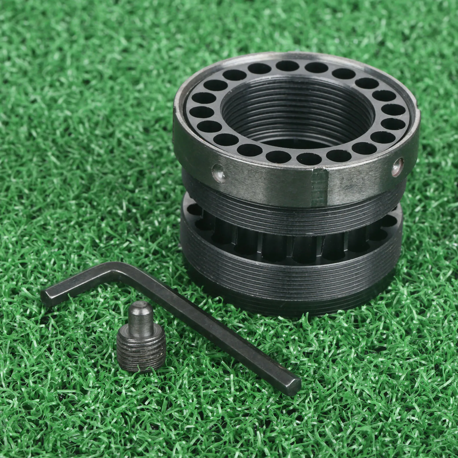 Tactical Aluminum Standard Barrel Nuts Front End Cap With Steel Jam Nut Ring For Free Float Quad Rail 5.56 Round Ring Thread Nut