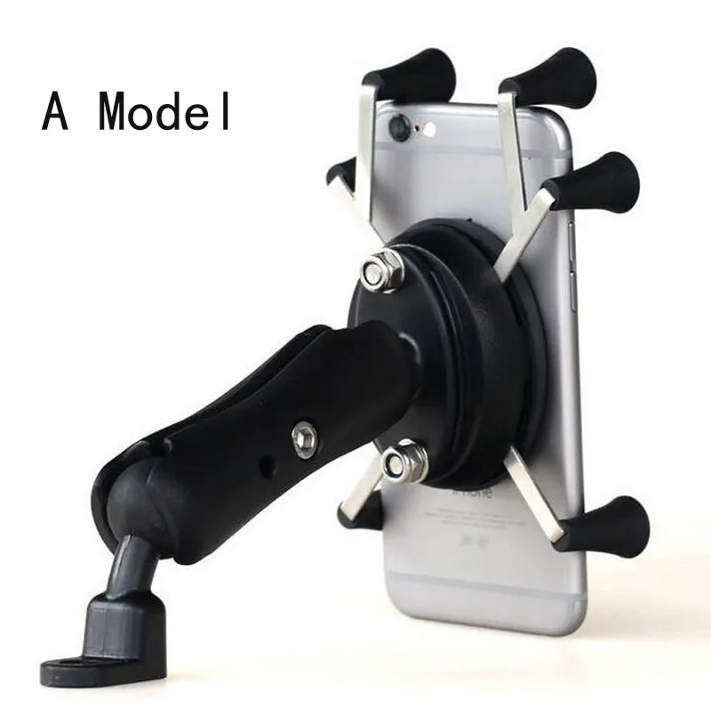 imágenes para Universal x-apretón de rotación motocycle mount motor bike titular del teléfono celular para xiaomi con 2.1a usb cargador de enchufe para 3.5-6 pulgadas imágenes para Universal x-apretón de rotación motocycle mount motor bike titular del teléfono celular para xiaomi con 2.1a usb cargador de enchufe para 3.5-6 pulgadas