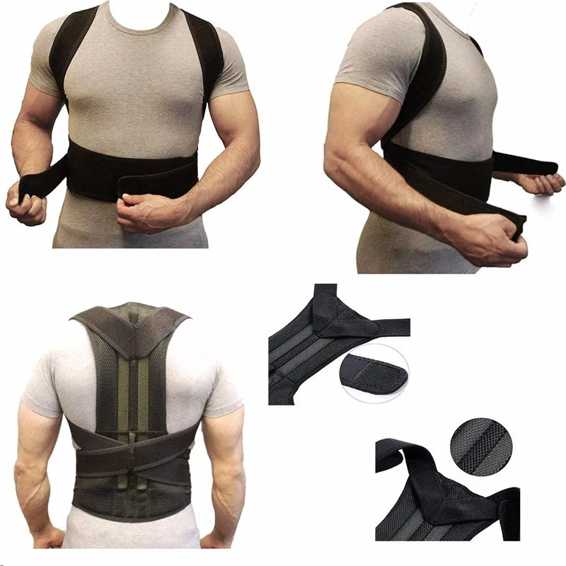 

Adjustable Posture Corrector Back Support Belt Orthopedic Posture Corset Back Brace Support Men Back Straightener Round Shoulder