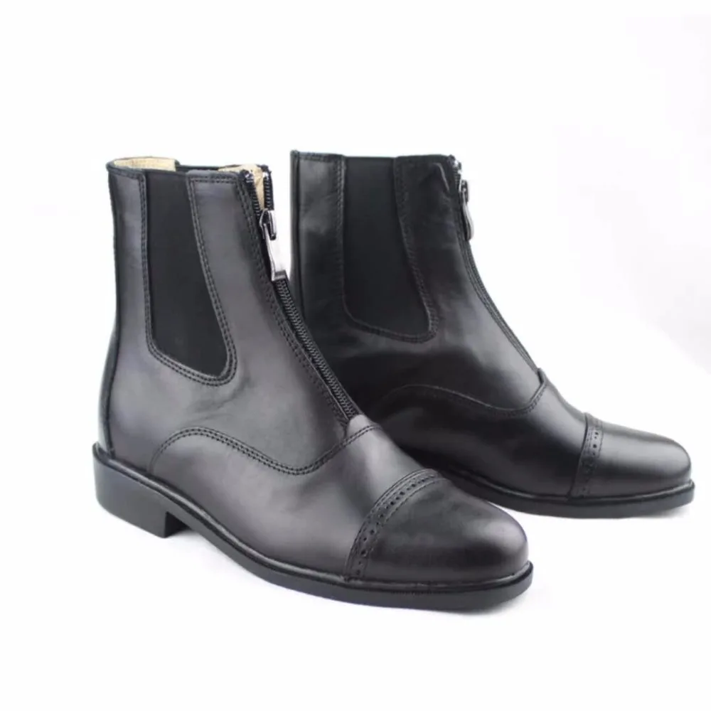 

Equestrian short boots, English boots, cowskin, breathable horse riding, anti slip zipper, Martin, high helping British leather.
