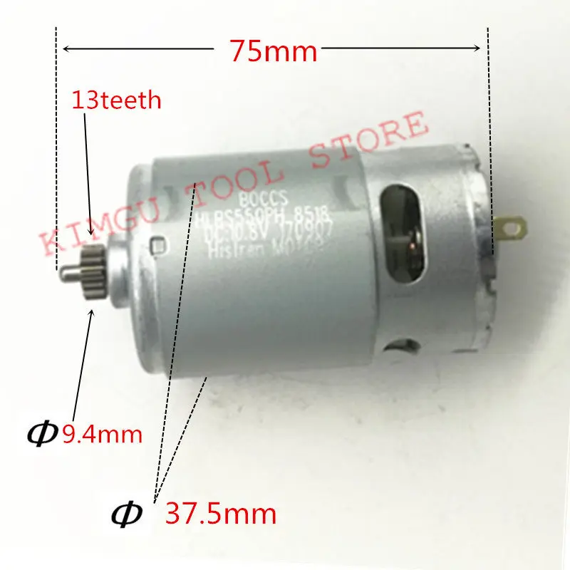13 Teeth RS 550VC 8518 Motor 10.8V 12V Replace for BOSCH GSR10.8 2 LI ...