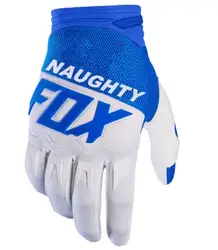 Новый Naughty Fox MX сине-белые MX Велоспорт перчатки для мотокросса для мотогонок MTB для езды на велосипеде по бездорожью и склонам для верховой
