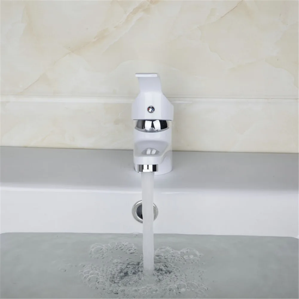 KEMAIDI смеситель для ванной комнаты раковины горячей и холодной воды белый