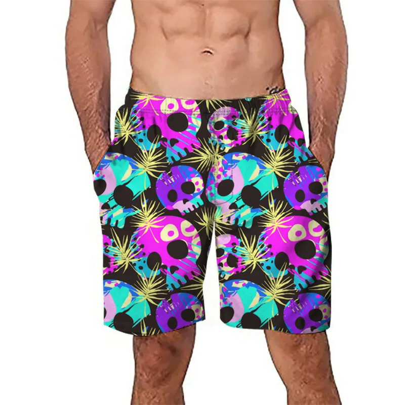الرجال الرياضة قصيرة الجمجمة شورتات للبحر برمودا مجلس السراويل تصفح السباحة الملاكم جذوع لباس سباحة ملابس السباحة المايوه