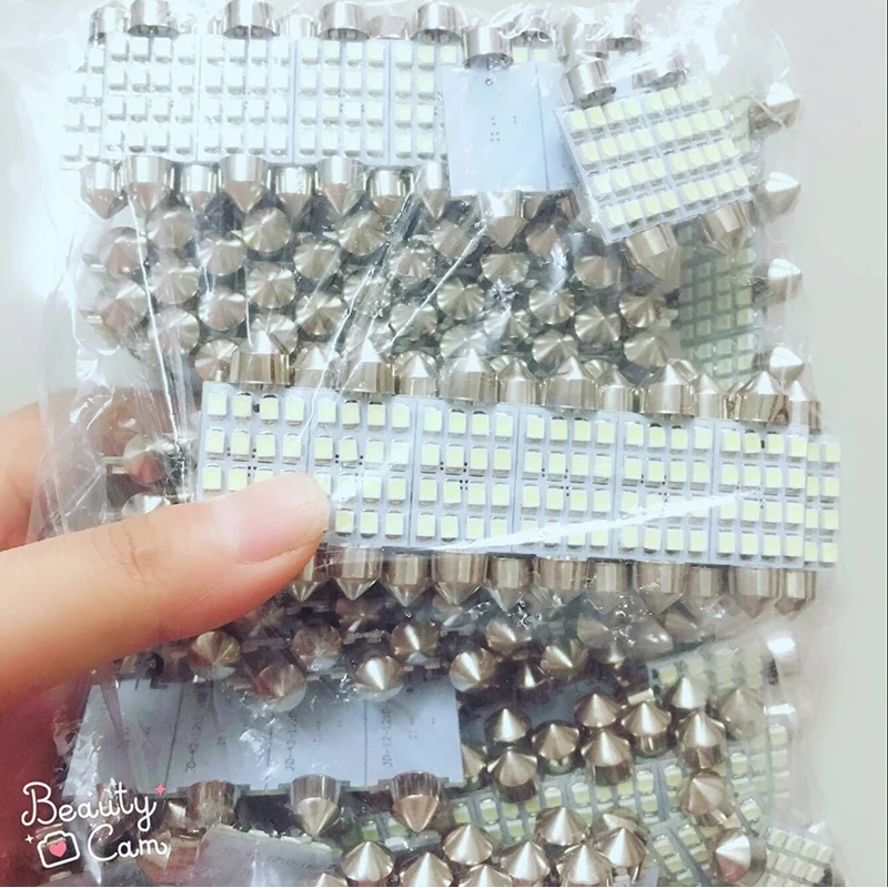 500X C5W 12В 24В 3528 1210 16 SMD 31 мм 36 39 41 гирлянда Белый купол светодиодные лампы для чтения