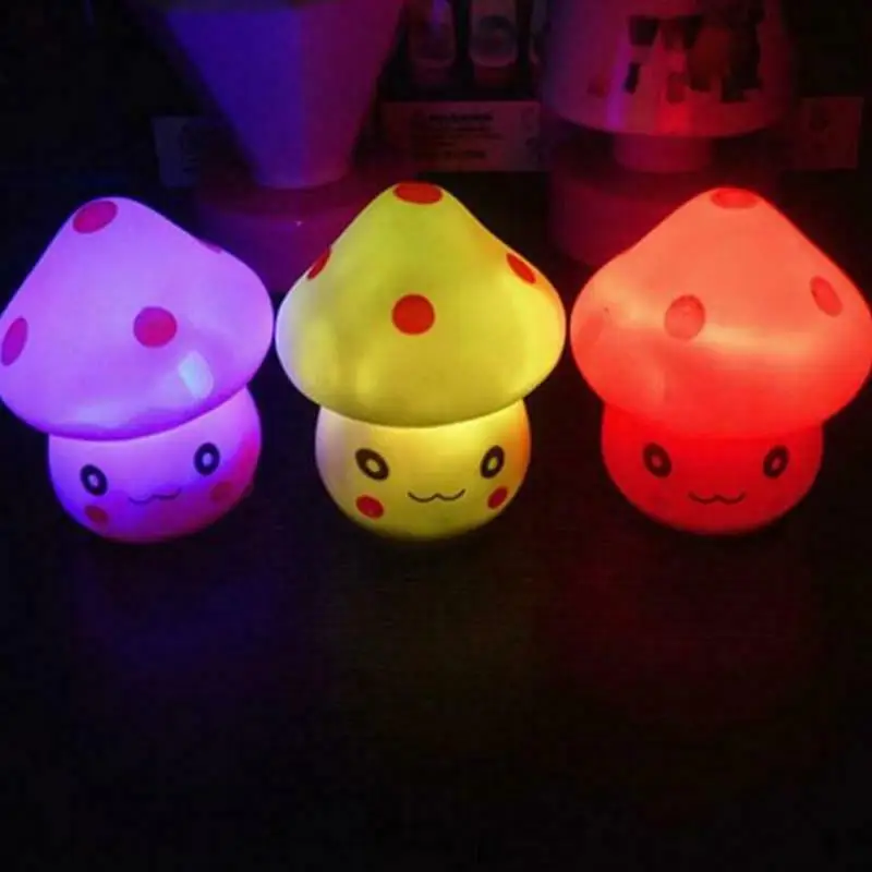 Романтический красочный грибной светильник LED ночник спальня прикроватная лампа детский праздник подарок