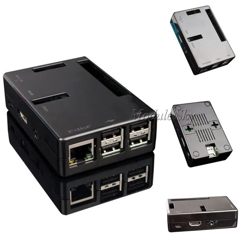 

ABS V2 Case Enclosure to All Ports for Raspberry Pi 2 Model B Black/Transparent