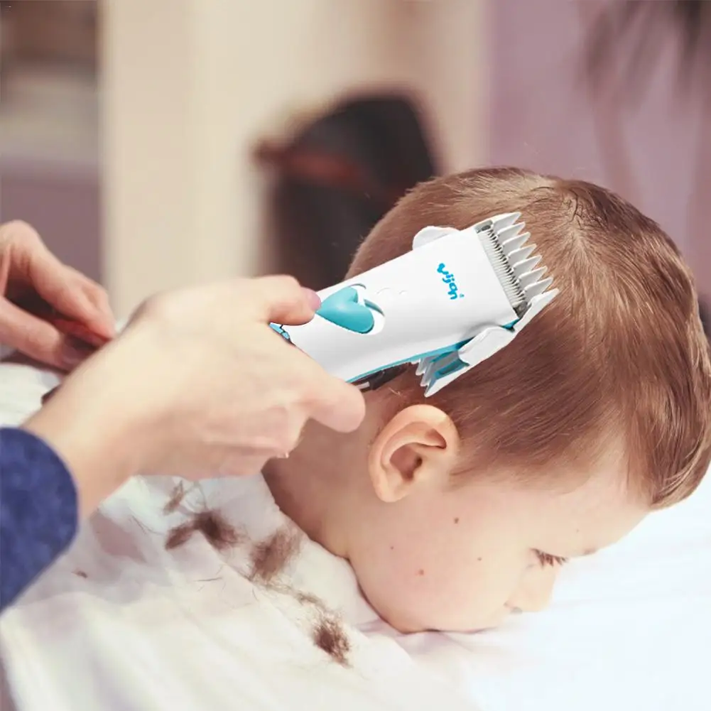 Детские машинки для стрижки волос электрическая Бесшумная бритва Детские парикмахерские инструменты беззвучный Низкошумный USB перезаряжаемые мощные Водонепроницаемые Инструменты