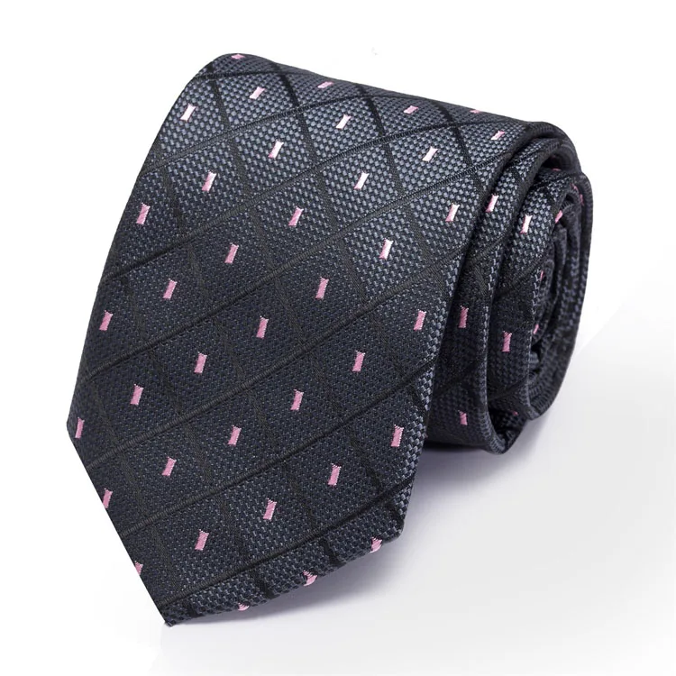 Мужские галстуки 7,5 см, обтягивающие Галстуки, роскошные мужские модные полосатые галстуки Gravata, жаккардовые деловые мужские свадебные платья, тонкий галстук - Цвет: L101