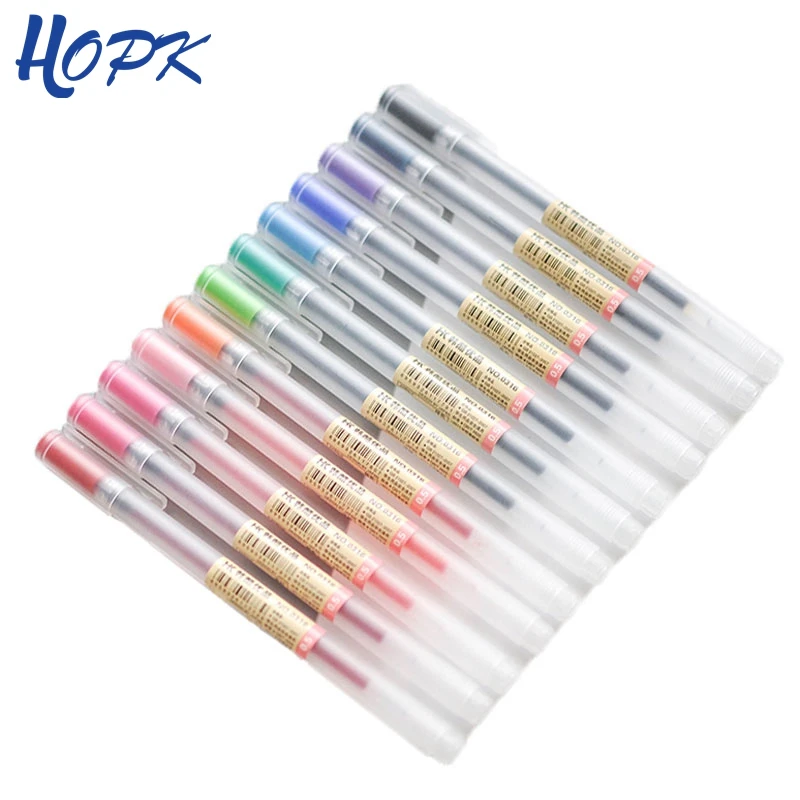

12 Pcs Colour Pen Set 0.5mm Gel Pen for Journaling Card Making Writing Art Drawing Pens Japanese Simple Style Pen