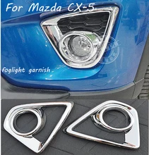 Chrome front rear foglight fog lamp light frame trim cover exterior mouding Car Accessories for Mazda CX-5 CX 5 CX5 2015 2013
