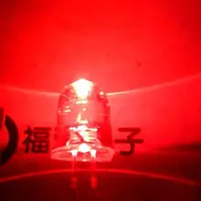 1000 шт./лот 8 мм белые волосы красный светодиод подсветка волос красный LED светодиод