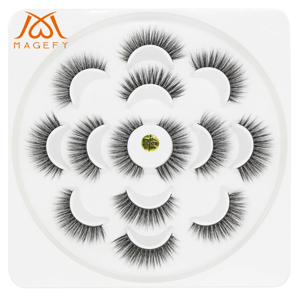 

SHISHICAI 1/3/7 Pairs Natural Mink Hair False Eyelashes Long Makeup 3D Mink Lashes Extension Fake Mink Eyelashes For Beauty