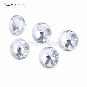 

10pcs Crystal Upholstery Nails Button 14mm Glass Diamond Tacks Pins Knot Sewing Sofa Furniture Decoration Hicello