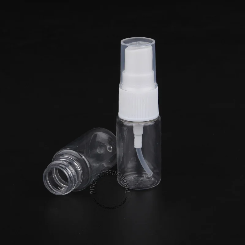 

100pcs/Lot Wholesale10ml Plastic Empty Spray Bottle White Cap PET Atomizer Container Perfume Box Refillable Packaging Gram Vial