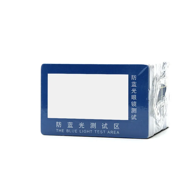 

100pcs Test Card Profession Sunglasses Eyeglasses Blue Light Test Card Detection Card