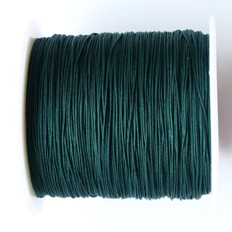 

0.4mm Jungle Green Braid Cord Jewelry Findings Accessories Rattail Macrame Rope Shamballa Bracelet Beading Cords 400m/roll