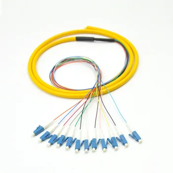 

5PCS Blue Single Mode 12 Core Pigtail LC UPC 1.5m Patch C Free Shipping