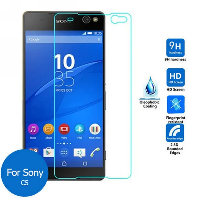 2.5D Закаленное стекло для Sony Xperia C5 Ультра Защитная пленка Взрывозащищенная Защита