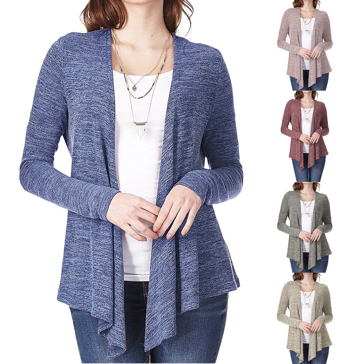 Women Knit Cardigans V Neck Tops Knitwear with Sashes Long Sleeve Outerwear Clothing 2018 Fall Casual Outerwear Women Knit Cardigans V Neck Tops Knitwear with Sashes Long Sleeve Outerwear Clothing 2018 Fall Casual Outerwear