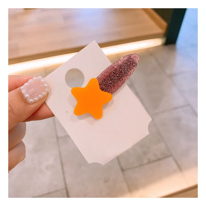 0089 orange Модные звезды, комплект из двух предметов, с принтом динозавра сияющая краска для волос заколки для волос аксессуары для девочек принцесса волос Луки корейский стиль заколки ozdoby сделать wlosow - Цвет: 0089 orange