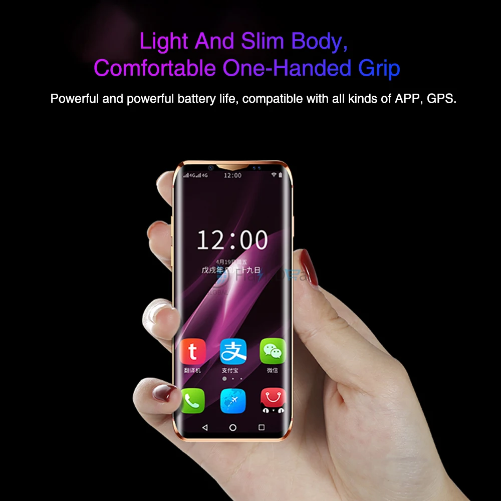Mini Smartphone K-Touch i10 Quad Core 3GB 64GB 3.46Inch 6D Curved Glass Screen Android 8.1 Face ID WIFI Smallest 4G Smartphone