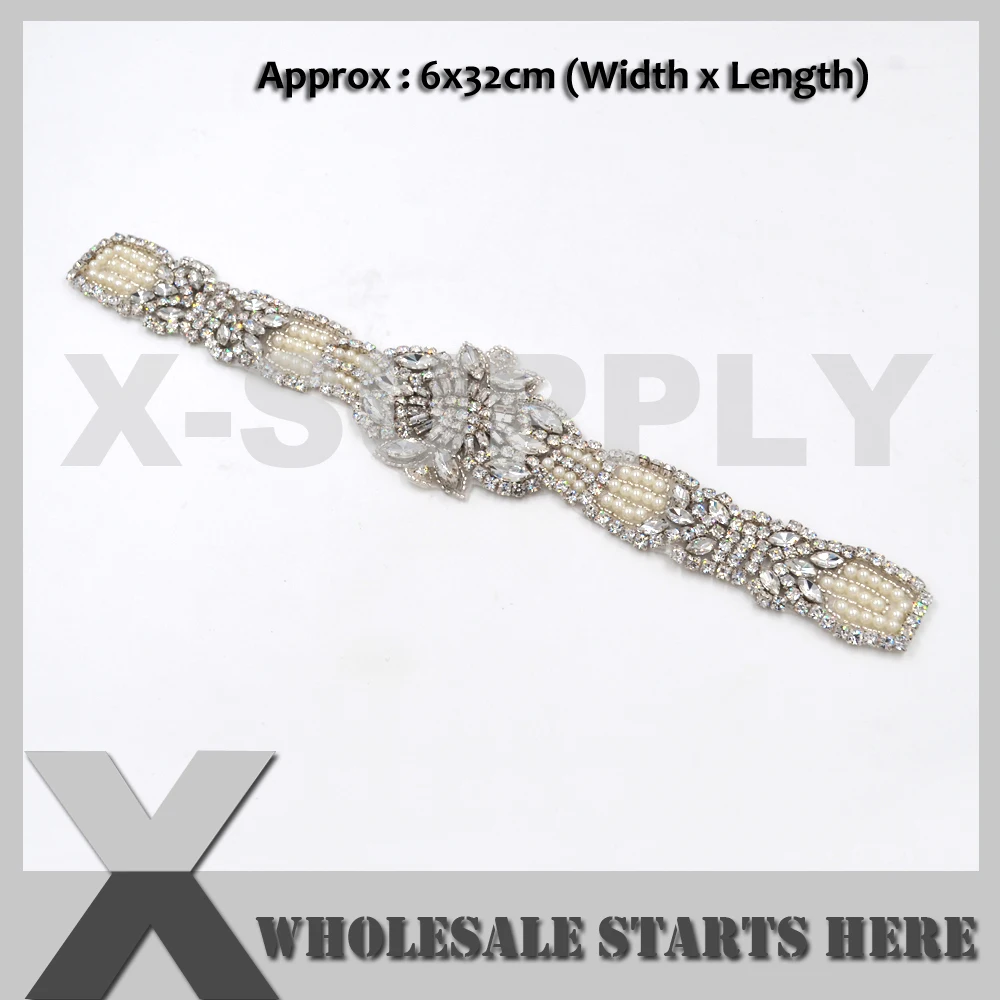 

Аппликация с жемчужинами и кристаллами для невесты, нашивка из бисера для украшения одежды на поясе, вечернее платье