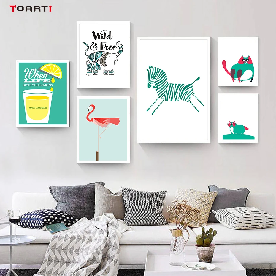 Creative Art  Wall Painting Cartoon Animals (4)