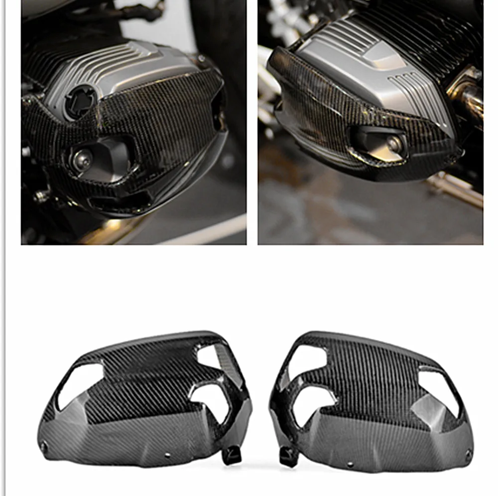 

2PCS Motorcycle Cylinder Head Guards Protector Cover Carbon Fiber Twill For BMW R1200GS 2010-2012 For BMW R NINET 2014-2017