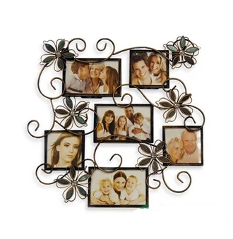

Custom European creative photo wall, wrought iron like picture frames Idyllic picture frame The leaves frame picture frame