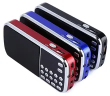 FM Radio L-088 Portable Speaker MP3 Audio Music Player Loudspeaker with Flashlight USB AUX TF Slot