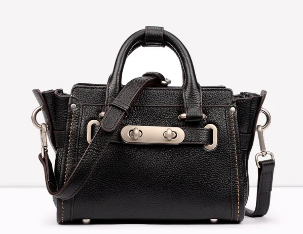 

New Fashion Wild Genuine Leather Messenger Bag Korean High Quality Vintage Wings Shoulder Bag Creative Simple Handbag Q059