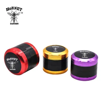 

HORNET Luxury Aluminum Herb Grinder 53MM 4 Layers Sharpe Diamond Teeth Pollen Catcher Spice Miller Herbal Grinder Crusher