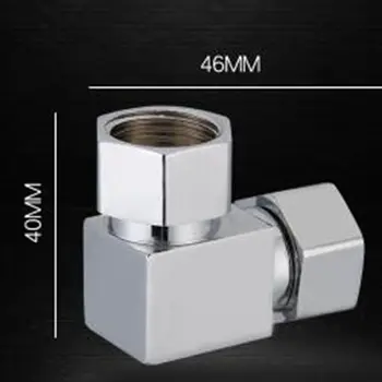 

1/2'' BSP Female Thread Copper Brass Cube Electrochromism Elbow Connector Coupling Loose Joint Union Nut Pipe Fitting