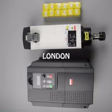4KW квадратный ER20 AC220V воздушное охлаждение шпинделя с 4KW в сочетании с частотно-регулируемым приводом Инвертор+ 12 штук ER20 Цанги