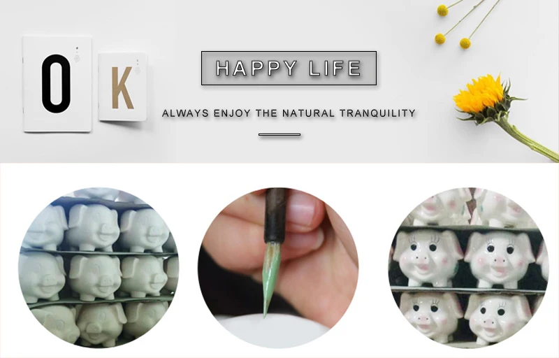 Ceramic Pig Piggy Bank Saving Bank Deposit Box Children's Money Pig Coin Cash Box MoneyDeposit Digital Salvadanaio Piggy LZL090